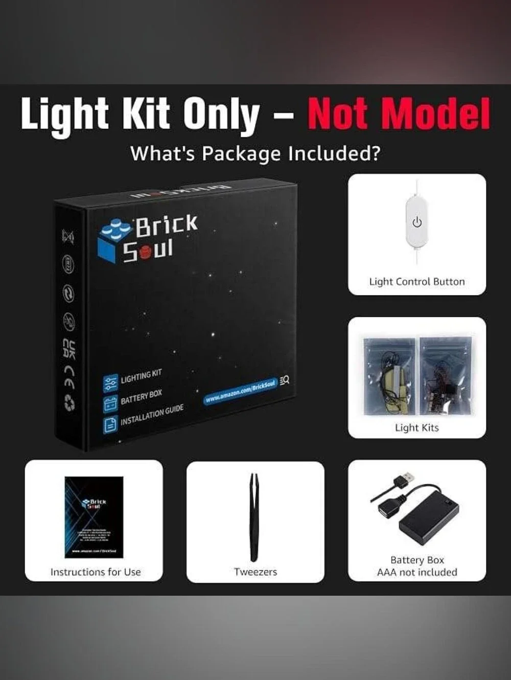 Light Kit for Lego 21366 Floating Sea Otters, Lights Only, Touch Control, Dimmi